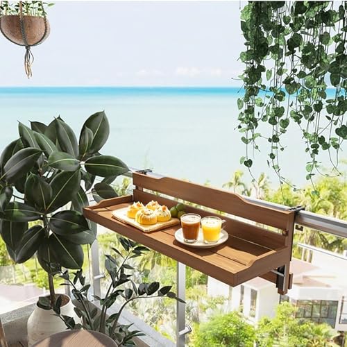 Petite table basse pliante murale peu encombrante pour petit balcon - 2