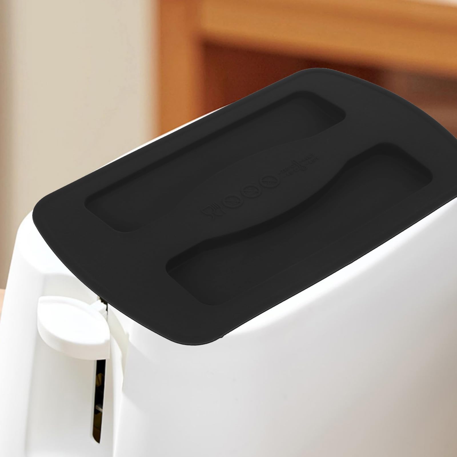 CHILDWEET Copertura Pane per e in Macchina del Silicone Antipolvere Nero Texture Resistente per Accessori Tostapane da Cucina