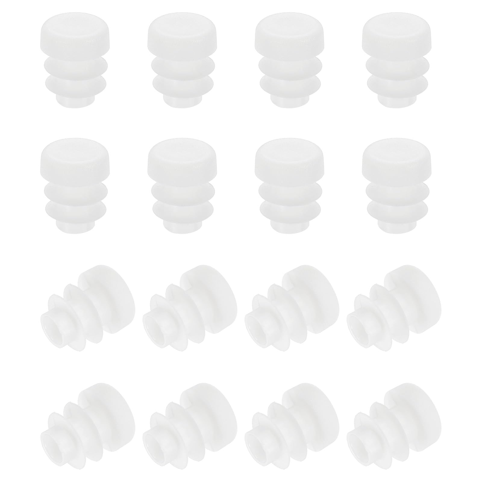 PATIKIL Round Plastic Plug, 16 Pcs 1/2 Inch OD 11.5mm ID Tubing Insert End Caps Plastic Plug Cap for Round Tubes Chair Legs Furniture Metal Tubing