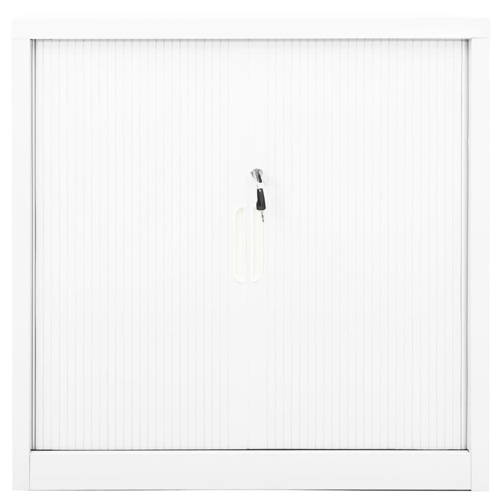 ホワイトスライドドアキャビネット(スチール製) Amazon｜vidaXL スライドドアキャビネット ホワイト 90x40x90cm