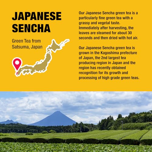 Image of Tiesta Tea - Japanese Sencha Tea, Loose Leaf, Single Origin Premium Sencha Green Blend, Medium Caffeinated, Make Hot or Iced & Up to 50 Cups, Pure Unblended, 6oz Refillable Tin