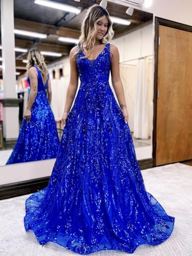 Bolodoo Sparkly Sequin Prom Dresses for Women