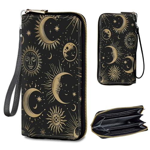Image of Womens Wallet PU Leather Wristlet Wallets for Women, Large Capacity Lady Fashion Wallet Card Holder Zipper Wallet