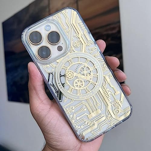 Image of AIBEX Mechanical Series Compatible with Apple iPhone 13 Slim Full-Body Stylish Protective Polycarbonate Case with Built-in Screen Protector Bronze