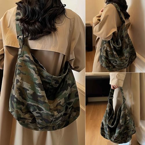 Bolso cruzado de lona camuflaje para mujer y hombre miniatura 2