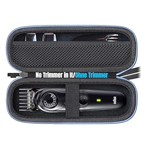 Woollo Etui Kompatibel mit Braun Barttrimmer Series 5,Elektrischer Bartschneider Bodygroomer Set,Trimmer Herren Tragbar Hart Reise Case Hülle Tasche für Bartrasierer MGK5410 BT5430 (Nur Tasche)