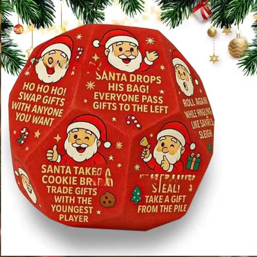 Christmas Santa Swap Gift Exchange Dice,Hilarious Exchange Party Game Dice Game,Christmas Stocking...
