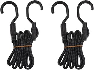 INCREWAY Bungee Cords with Hooks, 40 Inch Heavy Duty Flat Adjustable Bungee Cords, Flat Bungee Strap with Metal Buckle for Outdoor, Camping, Tarps, Bike Rack, Tent, Truck, Cargo, Hand Carts