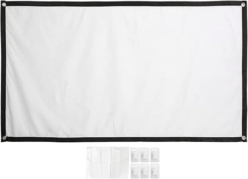 Pantalla de proyector, pantallas de películas de proyector de 84 pulgadas, pantalla de proyección plegable antiarrugas, pantallas de proyector