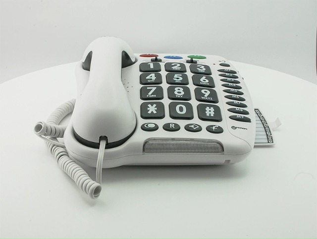 Geemarc CL100 Telefono A Filo Con Tasti Grandi E Volume Amplificato Fino A 30 DB – Per Anziani E Ipoacusici (Versione IT)