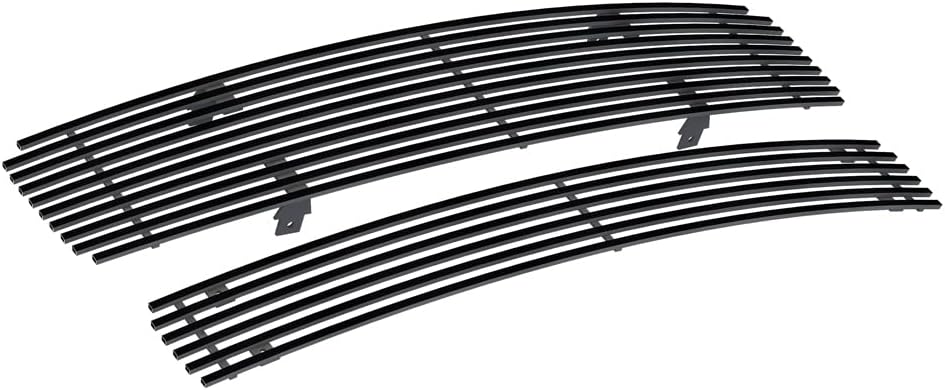 APS Premium Stainless Steel SS Black Billet Grille Grill Insert Combo Compatible with Nissan Maxima 2009 2010 2011 2012 2013 2014 Main Upper Lower Bumper N19-H47778N