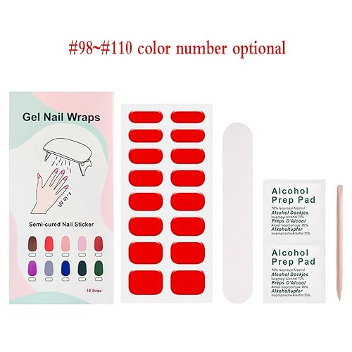 Miniatura 2 de Gellae - Calcomanías de uñas de gel semicuradas, kit de calcomanías de uñas de gel gellea con luz UV, calcomanías de uñas de gel para arte de uñas,