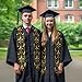 Augenstern Unisex Pointed Graduation Stoles Fleur-De-Lis-Gold Fashion Graduation Sash