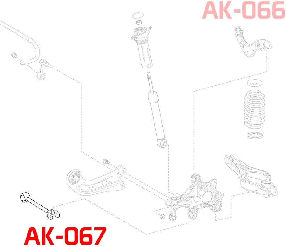 Godspeed AK-067-E Adjustable Toe Rear Upper Arms, Set of 2, compatible with Toyota Corolla Sedan (E210) 2020-25 w/Multi-Link Rear Suspension