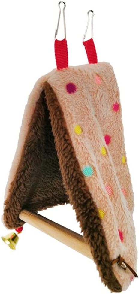 Warm Bird Nest Bed Hammock House Perch for Parrot Parakeet Finch Canary Cage Toy(D)