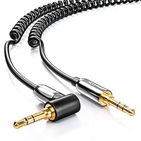 deleyCON – deleyCON 3,0m Stereo Audio AUX Klinkenkabel 3,5mm Spiralkabe