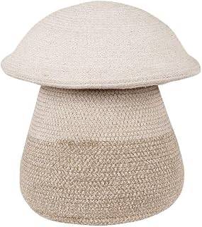 Lorena Canals Korb Mama Mushroom 97% Baumwolle 3% andere Fasern -Natur, Leinen, Boden braun- 33x38 cm