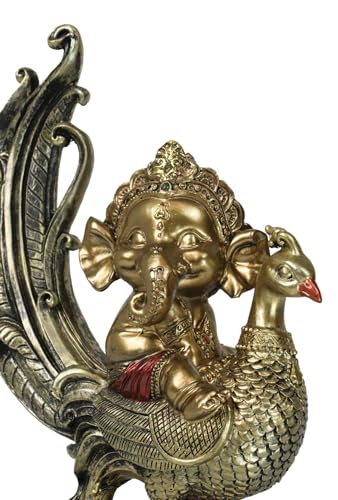 Estatua Baby Ganesha Sagrado y Búho 9.5 pulgadas miniatura 5