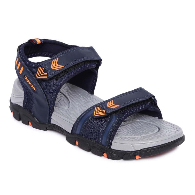 PARAGON Eeken ESDGO4505 Stylish Mens Sports Sandals | Comfortable Sandals for Daily Outdoor Use | Sports Sandals with Cushioned Soles Navy - Orange (B0CDCJBJ2T) Amazon Price History, Amazon Price Tracker