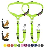 SlowTon Cinturón de seguridad para perros – Cinturón de seguridad 2 en 1 para mascotas,