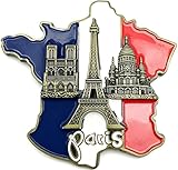 Magneti da frigorifero multicolori, set di magneti decorativi per frigorifero, adesivi – carta Francia, colla per frigorifero, magneti 3D in resina, Cattedrale Notre Dame de Paris Francia
