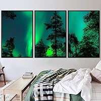 3 Piece Framed Canvas Wall Art Astronomy & Space Canvas Prints Home Artwork Decoration for Living Room,Bedroom - 16