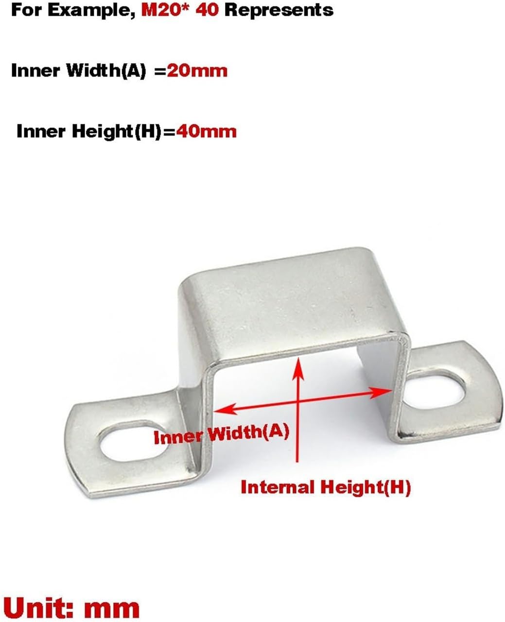 304 Stainless Steel Square Tube Clamp(2pcs 90x90)