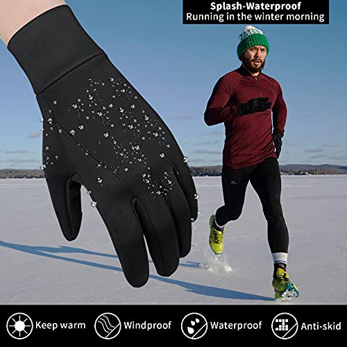 Bessteven Winter Gloves For Women Men: Windproof With Touch Screen & Anti-Slip Silicone For Outdoor Sports In Cold Weather - Small #TOP3