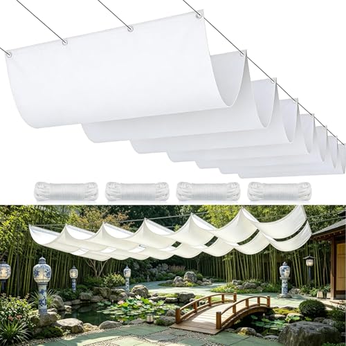 Voile d'ombrage de rechange blanche pour sublimer les déjeuners sur votre terrasse - 2
