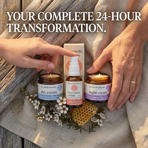 New Pacific Skincare Save 10% on Bee Venom & Manuka Honey Complete 24-Hour Skincare Set 1 oz