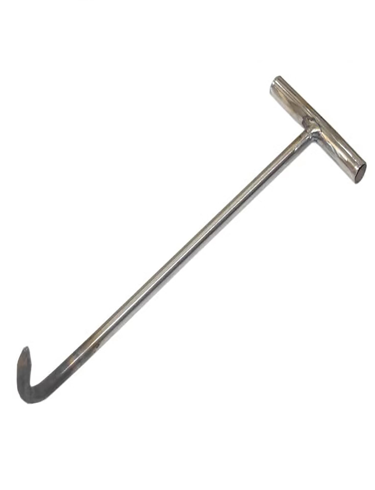 Gancio per tombino, Gancio per tombino in Acciaio Inox - 14,9 Pollici, Maniglia a T, Sollevatore per Griglie di Scarico, Gancio di trazione Resistente per Una Facile Apertura e Sollevamento