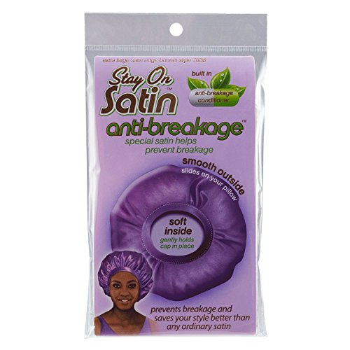 Stay on Satin anti-breakage, extra large satin edge bonnet style #7638