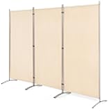 YODOLLA 3 Panel Privcy Room Divider, 6 FT Outdoor/Indoor Portable Office Divider, Folding Privacy Screens for Leisure Area, Bedroom,Study, 102