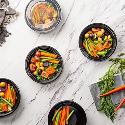 [50 Sets] 24 Oz. Meal Prep Containers With Lids, Round Lunch Containers, Bento Boxes, Food Storage Containers #TOP5