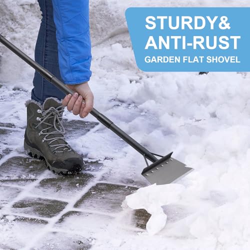 Garden Cleaning Shovel with 59 Inch, Ice Scraper, Snow Shovel, Lawn Edging Scraper Shovel,Outdoor Spade Tool for Weeding,Digging,Ice Removal
