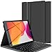 Produktbild ELTD Tastatur Hülle für iPad 10.2 2019 (Deutsches QWERTZ), Slim leicht Ständer PU Schutzhülle Hülle mit magnetisch Abnehmbarer Kabellose Tastatur für Apple iPad 7. Generation 10,2 Zoll 2019 (Schwarz)