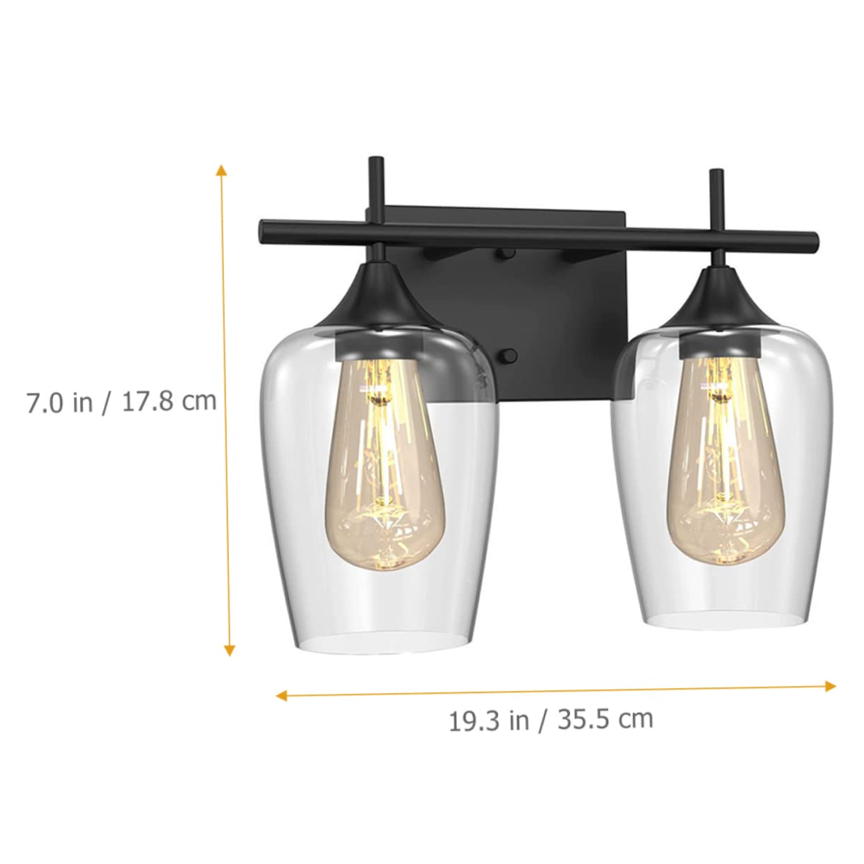 Lampada Da Parete Retrò Parete Specchio Bagno Lampade Per Bagno Luce a Muro Luci Per Lo Specchio Di Vanità Lampadario Ferro Battuto Nero