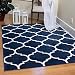 Ottomanson Royal Collection Trellis Design Area Rug, 5'3" x 7', Navy