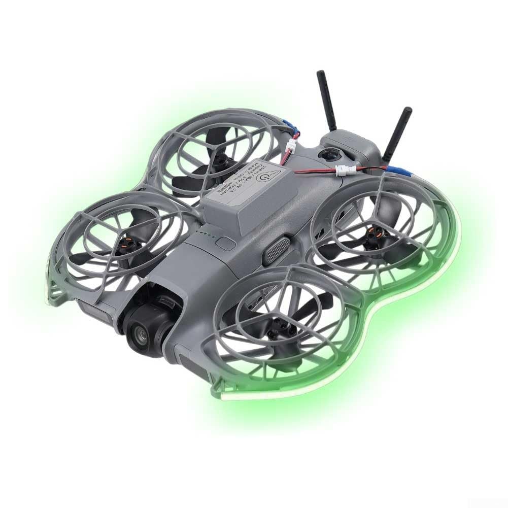 Waterproof LED Light Strip for DJI Neo 2, Anti-Collision Accessory with Red Green Blue Illumination for Enhanced Light Flights Visibility(Green)