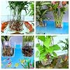 ARREBOL 2 Pack Clear Aquarium Plant Holder Top Hanging Fish Tank Plant Holders Fits up to 0.8in Tank Edges
