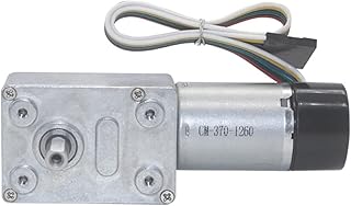 ELLANA Turbine Speed Low RPM High Torque Dc Motor JGY370 Motors Wheelchair Wiper 12v Dc Forward Reverse Geared Motor Encoder Worm Gear Motor Worm controllable (Size : 10rpm, Color : 12V)