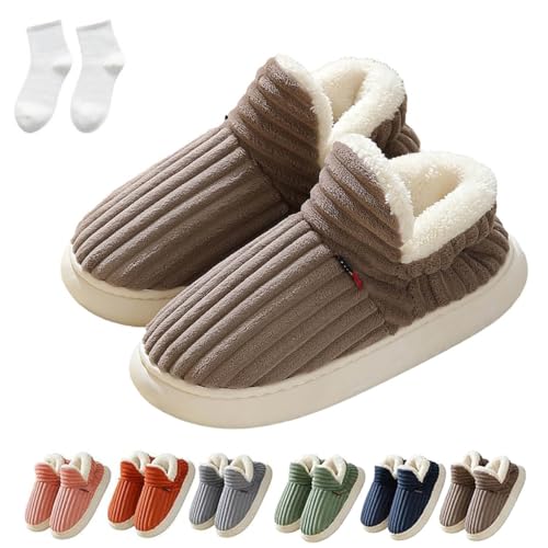 LELEBEAR Pluffi Slipper Booties Women, Pluffi The Cozy Stylish Slipper, Winter Cozy Warm Plush Lining Slippers