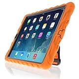 Apple iPad Air Hideaway with Stand Orange Gumdrop Cases Silicone Rugged Shock Absorbing Protective Dual Layer Cover Case