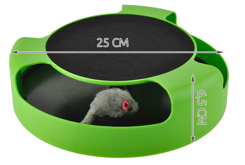 ISO TRADE Pielęgnacja paznokci dla kotów Cat Toy Catch The Mouse Plastic Plush Scratching Plate Entertainment # 5404