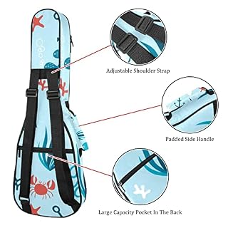 Housse pour ukulélé – Poissons pieuvre – Rembourrage en éponge de 10 mm d’épaisseur – 53,3 cm – Avec sangles réglables… - Les Beatles, Paul McCartney, John Lennon, RIngo Starr, George Harrison Housse pour ukulélé - Poissons pieuvre - Rembourrage en éponge de 10 mm d'épaisseur - 53,3 cm - Avec sangles réglables… – Image 3