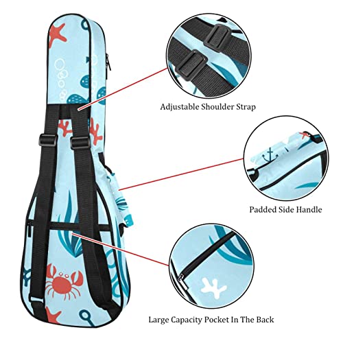 Housse pour ukulélé – Poissons pieuvre – Rembourrage en éponge de 10 mm d’épaisseur – 53,3 cm – Avec sangles réglables… - Les Beatles, Paul McCartney, John Lennon, RIngo Starr, George Harrison Housse pour ukulélé - Poissons pieuvre - Rembourrage en éponge de 10 mm d'épaisseur - 53,3 cm - Avec sangles réglables… – Image 4
