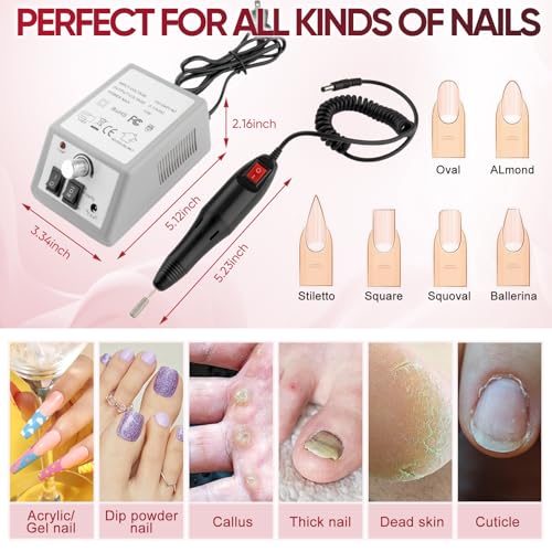 Kit Profesional de Taladro Eléctrico para Uñas con 156 Piezas miniatura 2