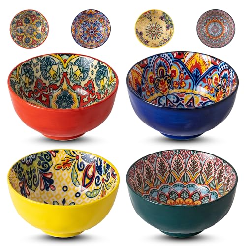 Bohemian Bliss Set of 4 Ceramic Bowls