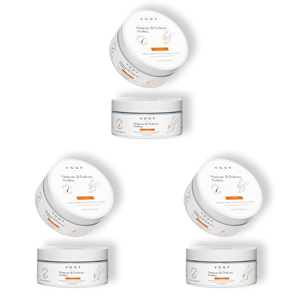 VOOP El & Ayak Onarıcı Ve Besleyici Bakım Kremi 300 gr | Manikür Pedikür Peeling (3 paketi)