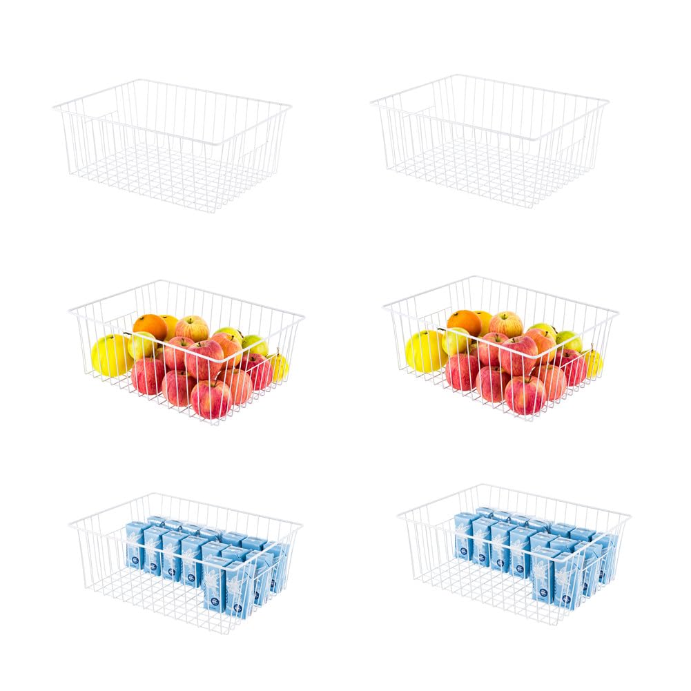 Canastas organizadoras verticales de 16 pulgadas para congelador de pie de 13-14,16-21 pies cúbicos, resuelve el caos del congelador y reduce el desperdicio de alimentos de manera eficaz, duraderas,
